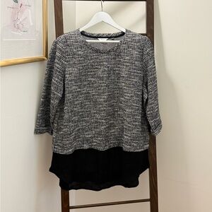 NWOT Black and white blouse